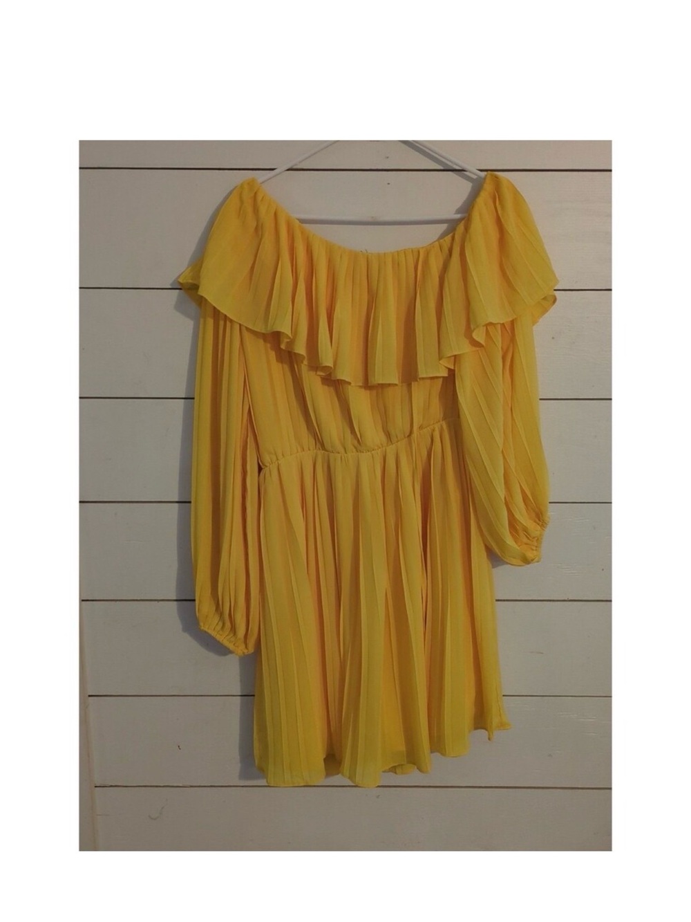 Endless Rose Yellow One-Shoulder Ruffle Dress